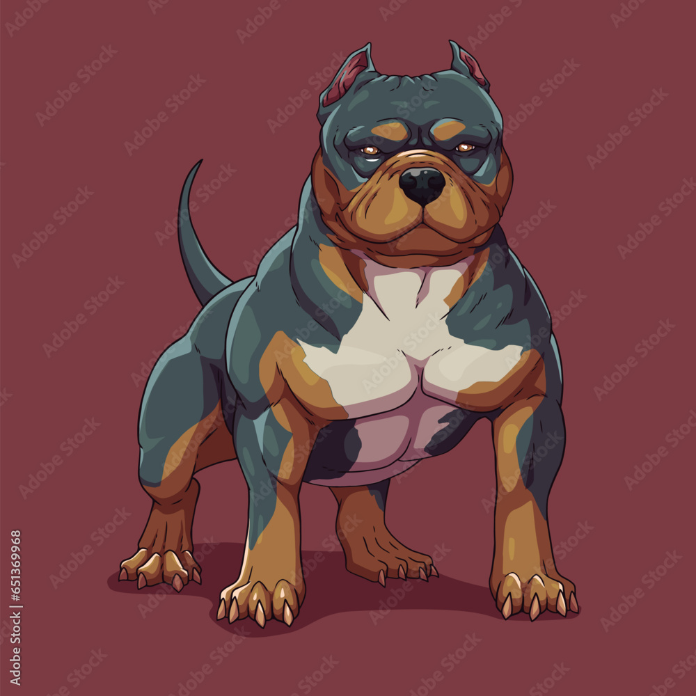 Obraz premium American bully pitbull dog bulldog