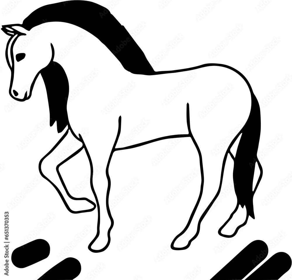 Obraz premium horse silhouette vector