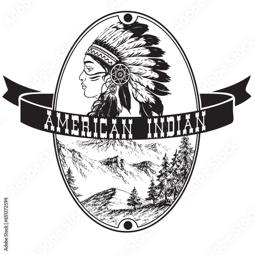 Fotografija American Indian themed medallion
