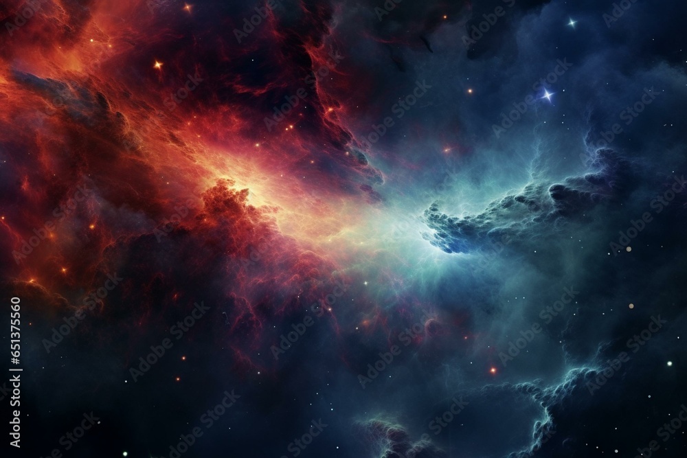 Fototapeta premium Stunning deep space nebula. Mesmerizing celestial artwork. Generative AI