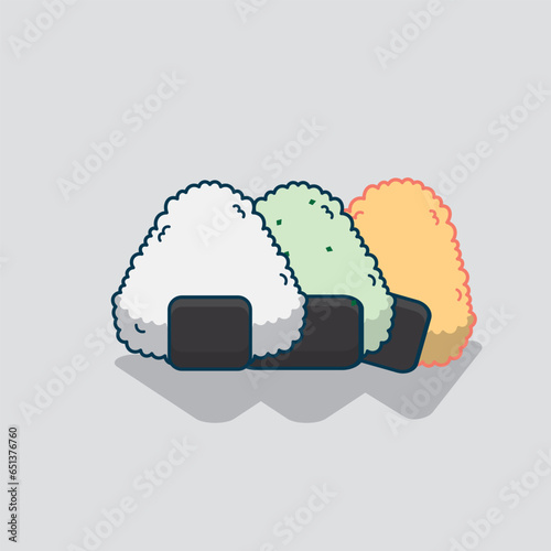 Vector illustration design of onigiri food