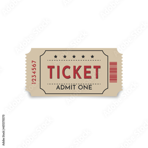 admit one ticket vector design logo template