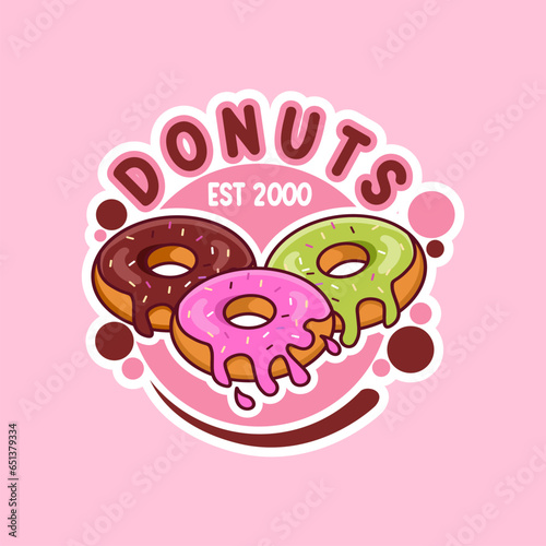 donut shop logo vector illustration emblem, donut variant
Food Icon Concept White Isolated Flat Cartoon Style Suitable for Web Landing Page, Banner, Flyer, Sticker, Card, Background