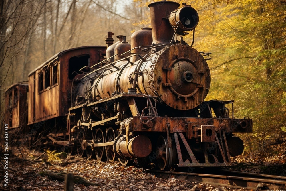 Neglected locomotive. Generative AI