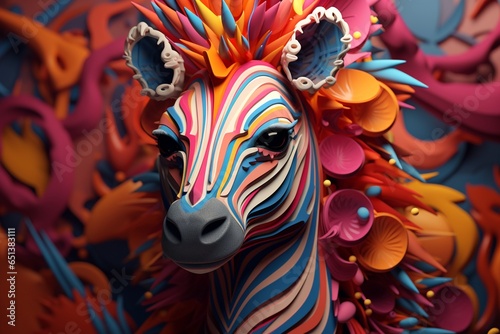 close up of a carnival mask  gENERATIVE ai