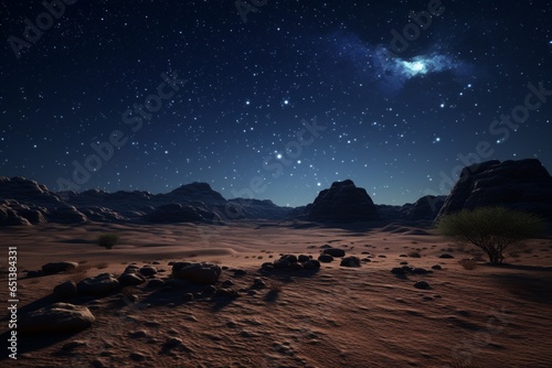 night in the desert  Generative AI