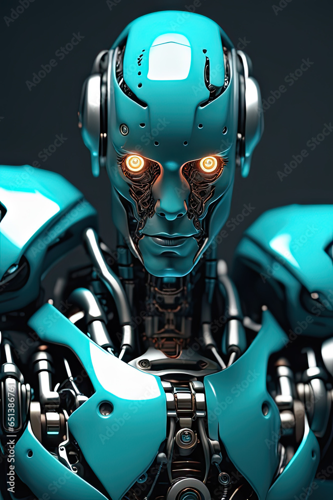 Fototapeta premium Photo a close up of a robot 