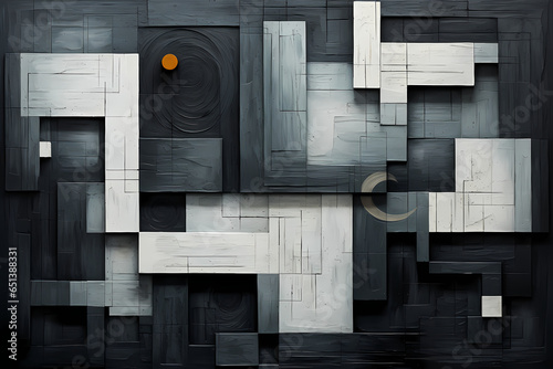 Abstract background of black and white painting. 
