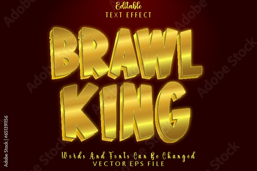 Brawl King Editable Text Effect Emboss Modern Style