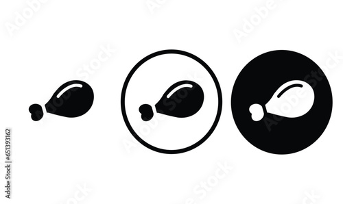 icon chicken black outline for web site design 
and mobile dark mode apps 
Vector illustration on a white background