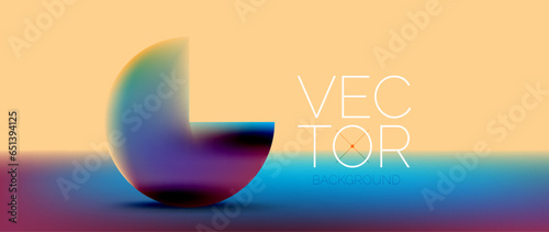 Podium background adorned with fluid gradient color geometric shapes. Eye-catching and modern design. The liquid gradients infuse element of fluidity and energy