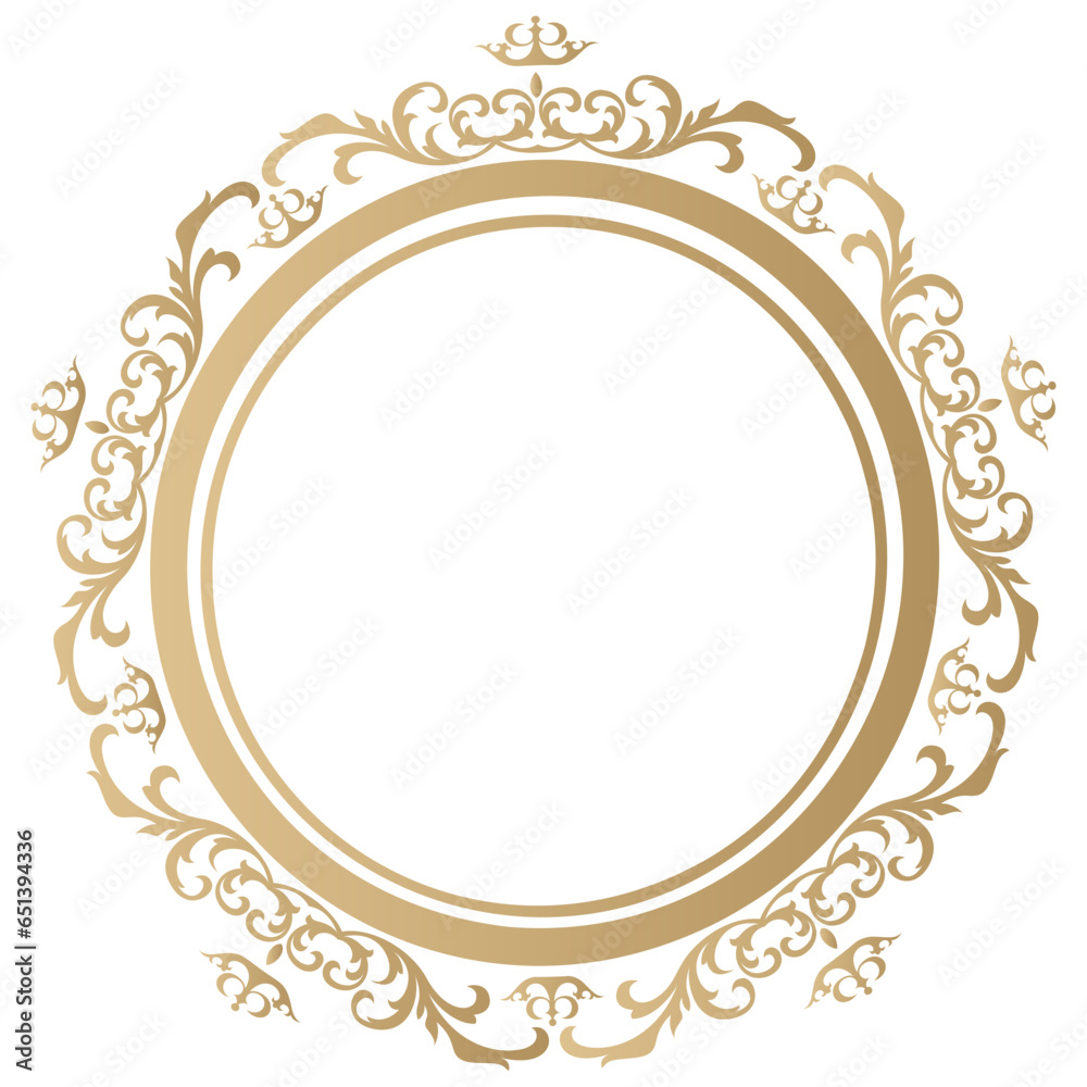 gold frame with ornament
