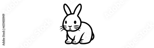 rabbit vector white background 