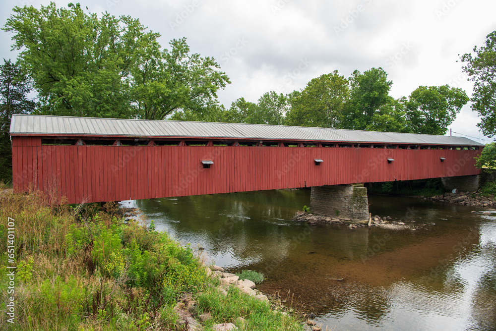 Eldean Covered Bridge in Miami County, Ohio Eldean Covered Bridge in Miami County, Ohio