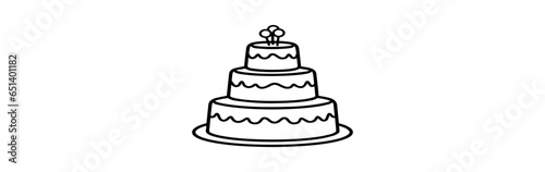 hand drawn illustration of a cake © lahiru