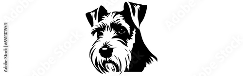 Dog head silhouette Vector White Background