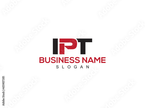 Minimalist IPT Letter Logo Icon Vector Art For Your Luxury Business photo