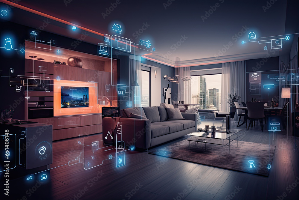 Smart home interface with augmented realty of iot object interior ...