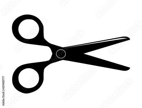 Scissor silhouette vector art white background