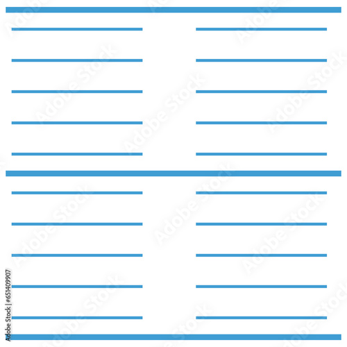 Digital png illustration of blue lines repeated on transparent background