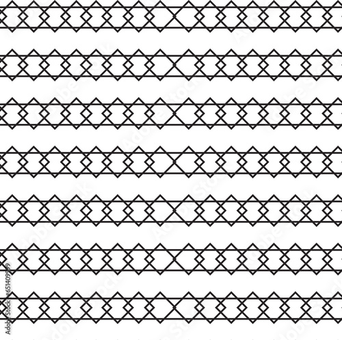 Digital png illustration of black diamonds on lines repeated on transparent background