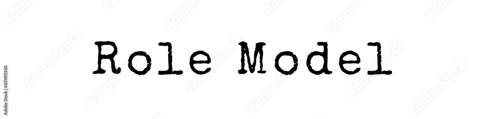 Digital png text of role model on transparent background Stock ...