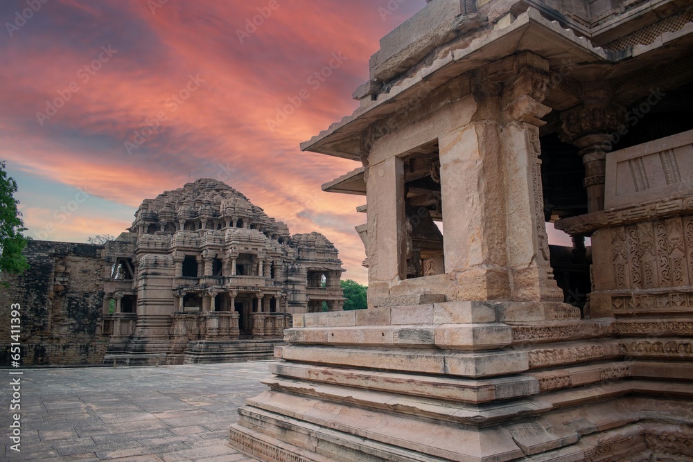 Sahastrabahu temple, also known as Saas-Bahu Temple, in Gwalior, Madhya Pradesh, India