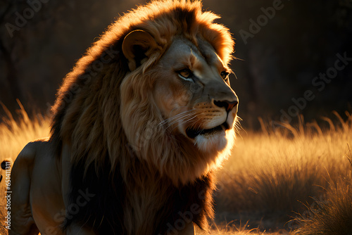 lion in the wild generated from ai