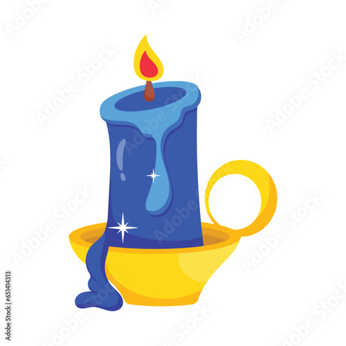 Candle vector colorful stickers Icon Design illustration. EPS 10 File