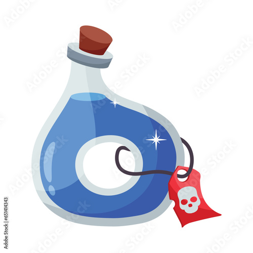 Potion flask vector colorful stickers Icon Design illustration. EPS 10 File