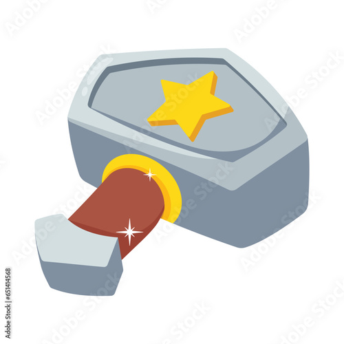 Magic hammer vector colorful stickers Icon Design illustration. EPS 10 File