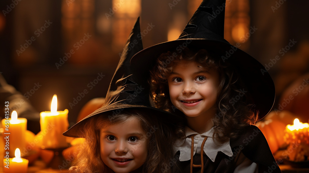 Spooky Halloween Kids Having Fun Spooky Halloween Kids Having Fun