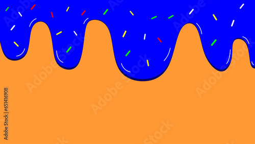 Melting ice cream background with various color and tasty. Melting cream background with various color with sprinkle 