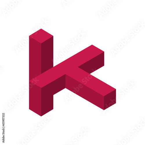 Monogram initial K letter mark logo design. Monogram design vector K logo. Monogram initial letter mark K logo. Design simple K monogram