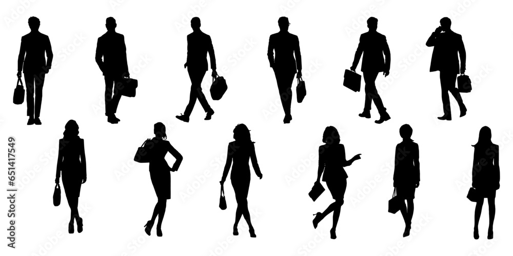 silhouettes of bussiness vector