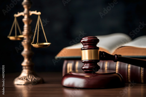 judge gavel and books, Law image