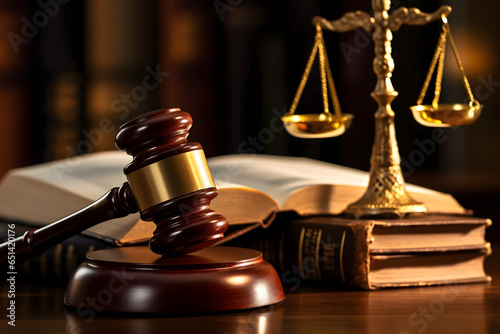 judge gavel and books, Law image