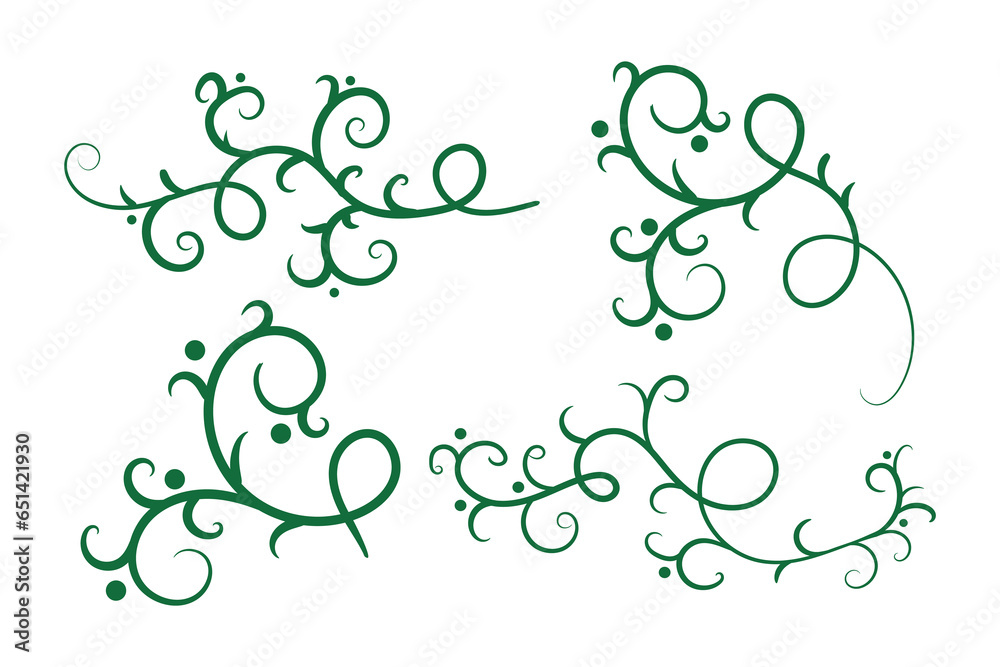 
Christmas Flourishes Swirls dividers lines Decorative Elements, Vintage Calligraphy Scroll Merry Christmas blue and red holly ornaments, Winter Holly headers lettering border page decor green Ornate 