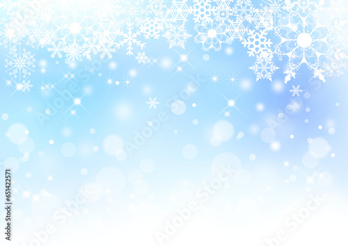 クリスマス_ブルー背景