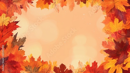 Autumn flat lay background on white backgrounds with leaves  frame leaflet style  copy space