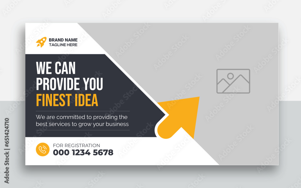 Business youtube thumbnail and web banner template design Business youtube thumbnail and web banner template design