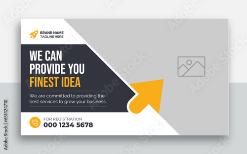 Business youtube thumbnail and web banner template design