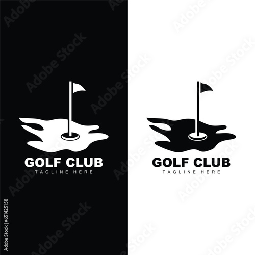 Golf Team Sport Logo Design Tournament Illustration Symbol Template