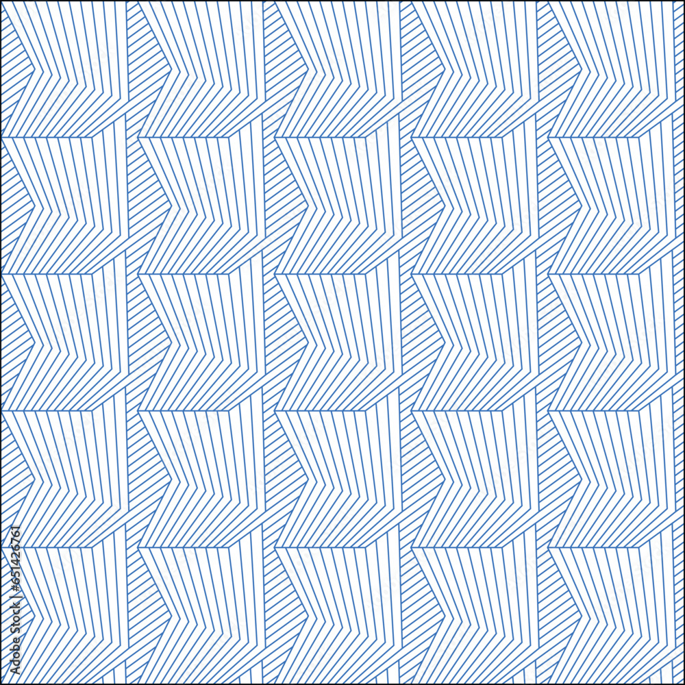 blue Abstract vector seamless pattern and swatches oriental line texture on white background wallpaper geometric diagonal fabric waves set of design elements	

