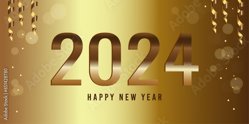 2024 Happy new year Golden serpentine