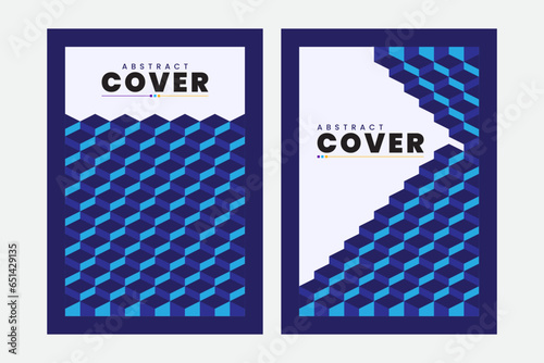 set of colorful retro cover design template