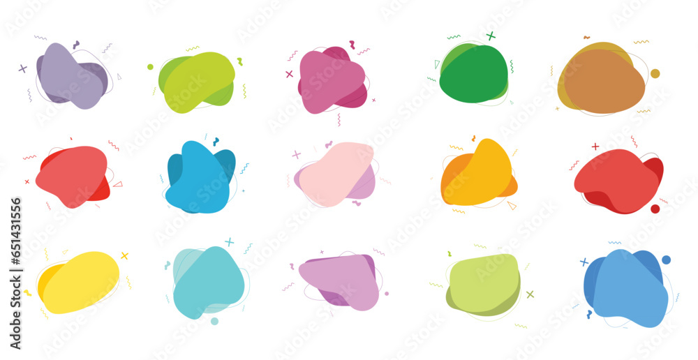 Organic blob shape. modern blotch shape. Organic amoeba blob shape abstract colorful vector illustration