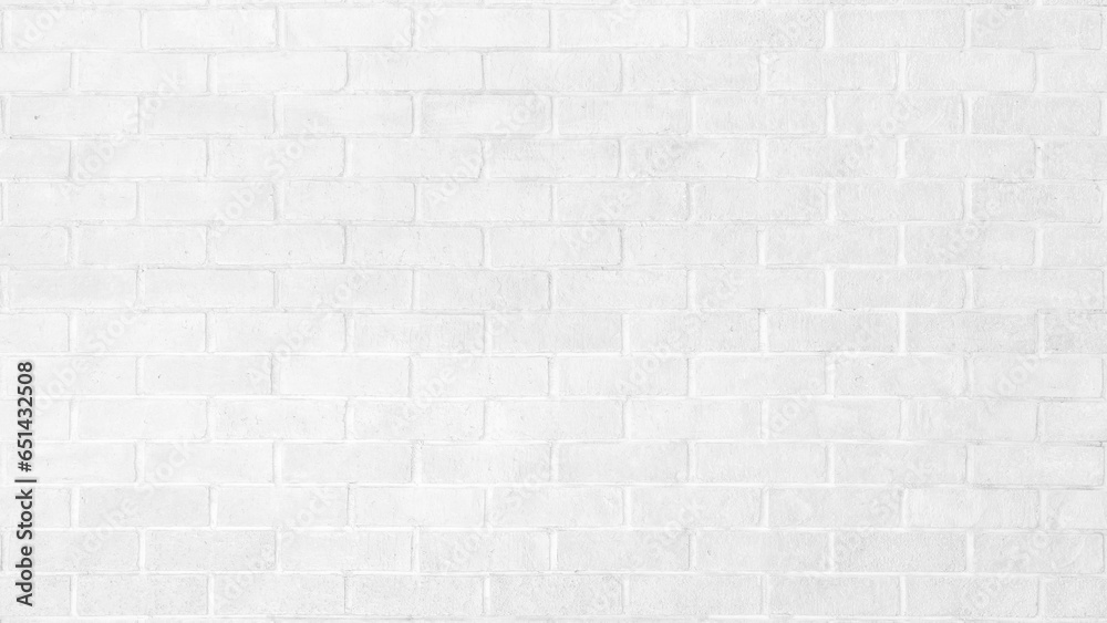 White brick wall background texture for stone tile block  backdrop painted in grey light color wallpaper modern interior and exterior and design - obrazy, fototapety, plakaty 