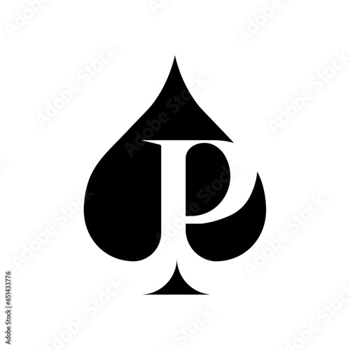 Heart + P symbol logo design isnpiration photo
