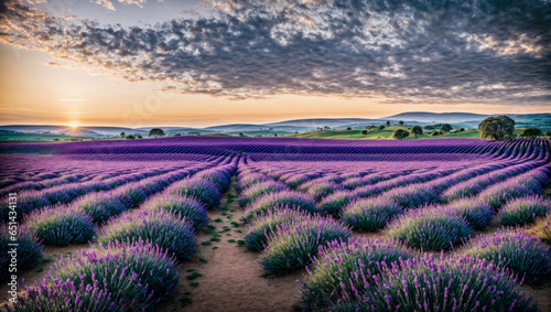 Lavendelfeld in der Provence, gen AI